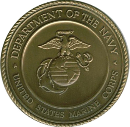 Marine Corps Brass service medallion