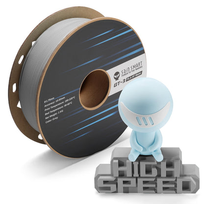 GT-3 High Speed Matte PLA Filament 1.75mm, 1KG, ±0.02mm, Black/White/Teal/Mint/Red/Grey