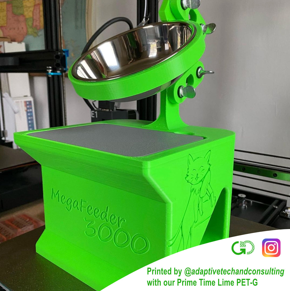 Prime Time Lime: Fluorescent Recycled PET-G