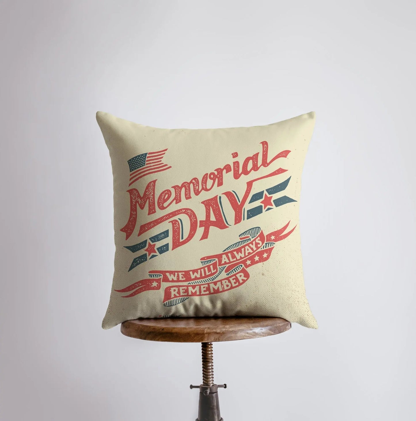 Memorial Day Red | Pillow Cover | Memorial Gift | Thank You Gift | Home Decor | Freedom Pillow | Farmhouse Decor | Throw Pillows | Room Decor by UniikPillows