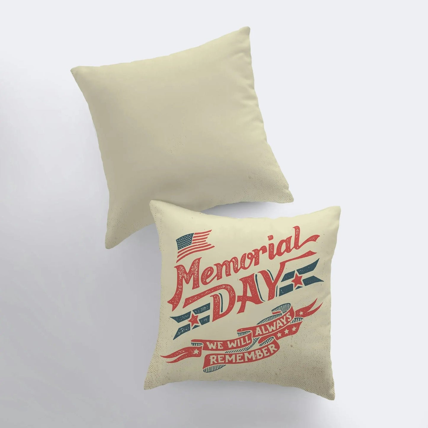 Memorial Day Red | Pillow Cover | Memorial Gift | Thank You Gift | Home Decor | Freedom Pillow | Farmhouse Decor | Throw Pillows | Room Decor by UniikPillows