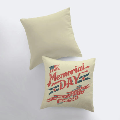 Memorial Day Red | Pillow Cover | Memorial Gift | Thank You Gift | Home Decor | Freedom Pillow | Farmhouse Decor | Throw Pillows | Room Decor by UniikPillows