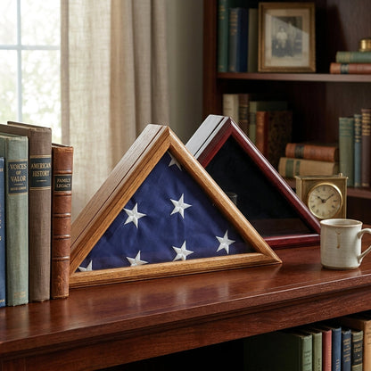 Coast Guard Display Case for 5ft x 9.5ft Flag - Cherry