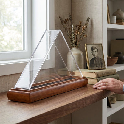 Cherry Wood Flag Display Cases with Clear Acrylic Cover – Cherry