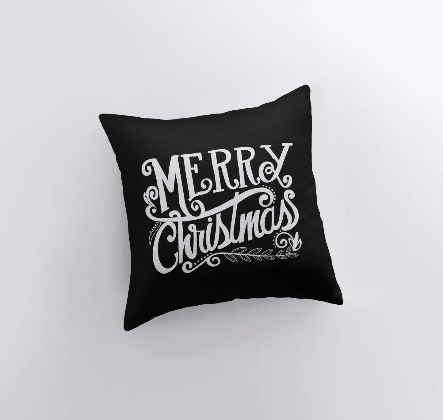 Merry Christmas | Black and White | Throw Pillow | Christmas Pillow | Home Decor | Christmas Pillowcases | Christmas tree | Christmas Gifts by UniikPillows