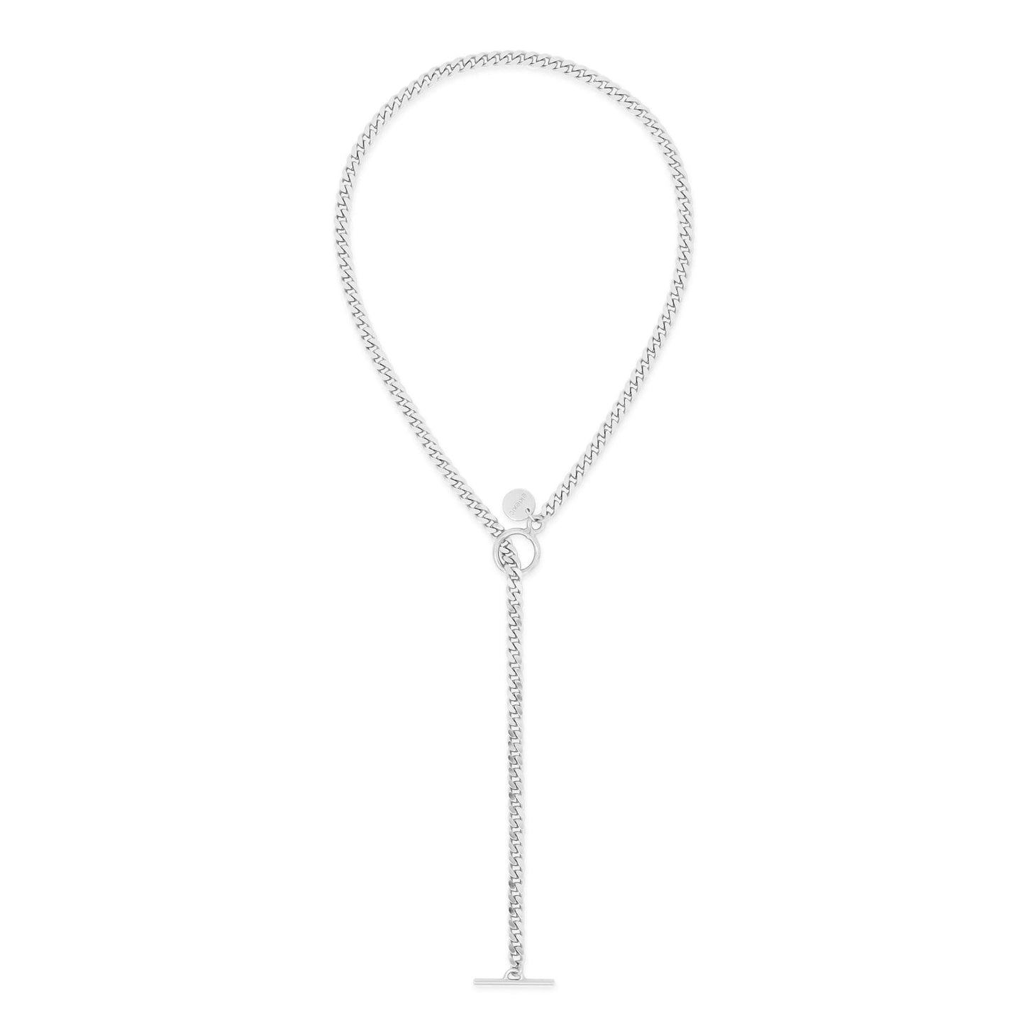 Micro Link Curb Chain Convertible Lariat by eklexic jewelry