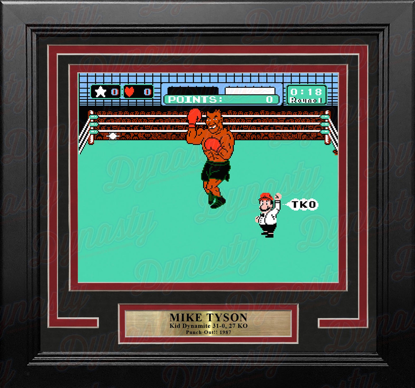 Mike Tyson Punch-Out!! 8" x 10" Framed Video Game Boxing Photo