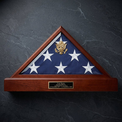 Flag Case Pedestal For 5 x 9.5 Flag - Burial Flag