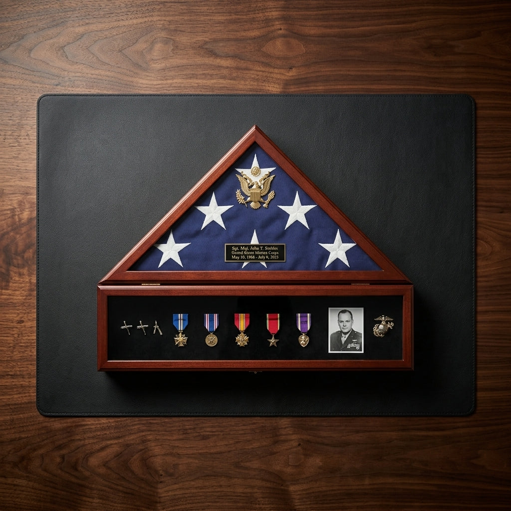 American Flag Case and Medal Display Case - Presidential - Flag Connections.