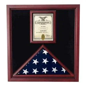 Flag and Document Case - Vertical 8 1/2 x 11 Document, hold a USA 3' x 5' flag