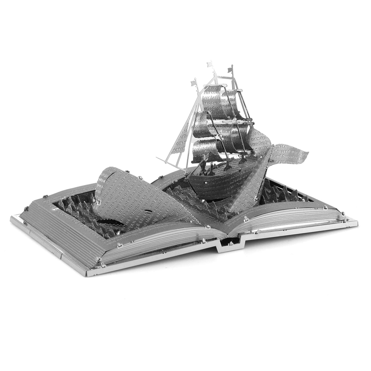 Moby Dick Book Sculpture 3D Steel Model Kit Metal Earth