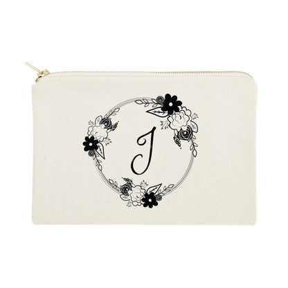 Personalized Monogram Floral Cosmetic Bag and Travel Make Up Pouch by The Cotton & Canvas Co.
