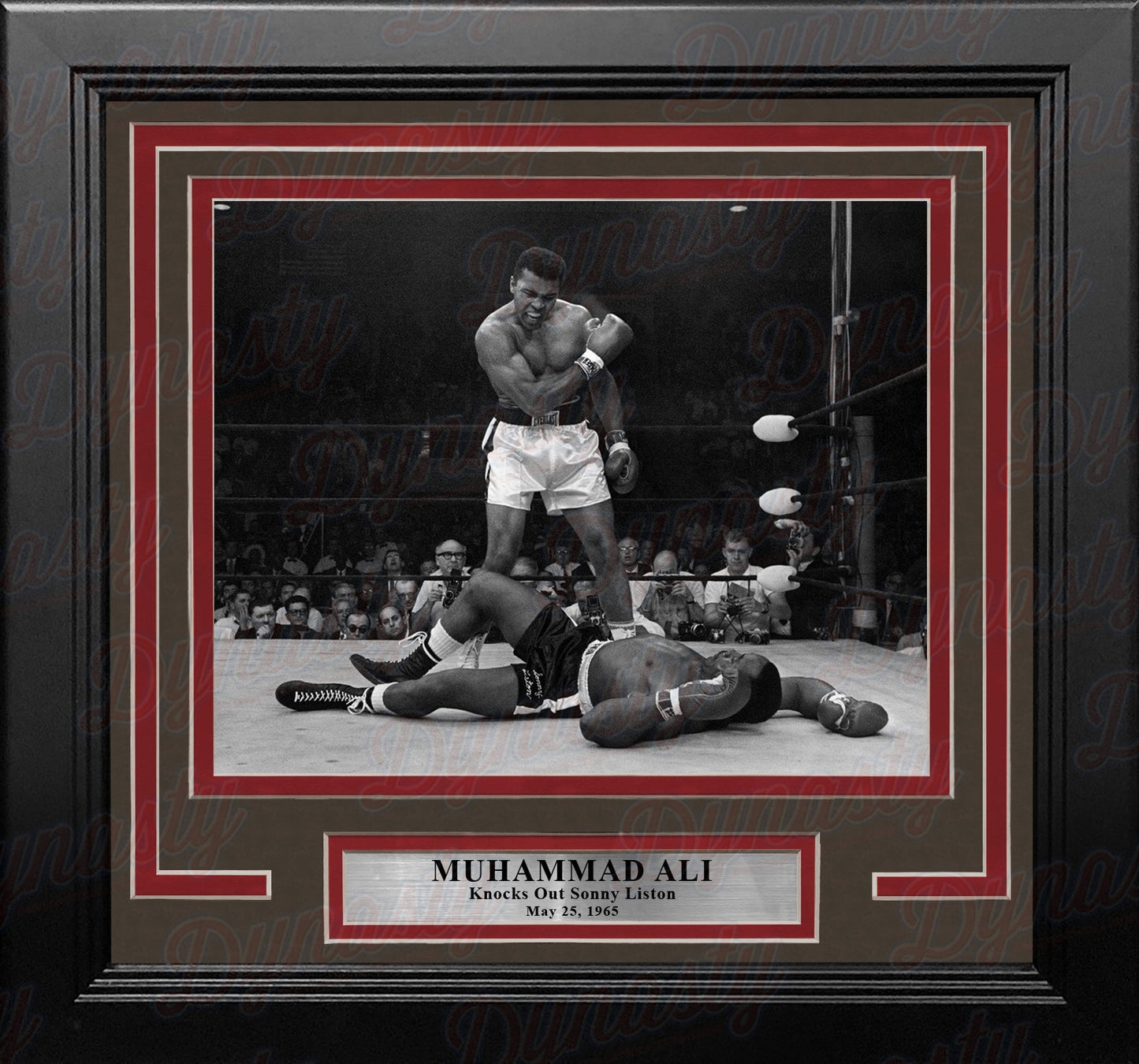 Muhammad Ali Knocks Out Sonny Liston Framed Boxing Photo