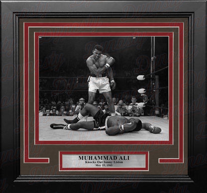 Muhammad Ali Knocks Out Sonny Liston Framed Boxing Photo