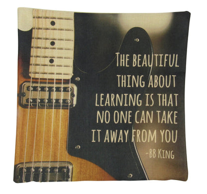 Music Lover | BB King Blues | Pillow Cover | Home Decor | Throw Pillow | Gift for Musician | Musicial decor | Musical Gifts | Pillow by UniikPillows