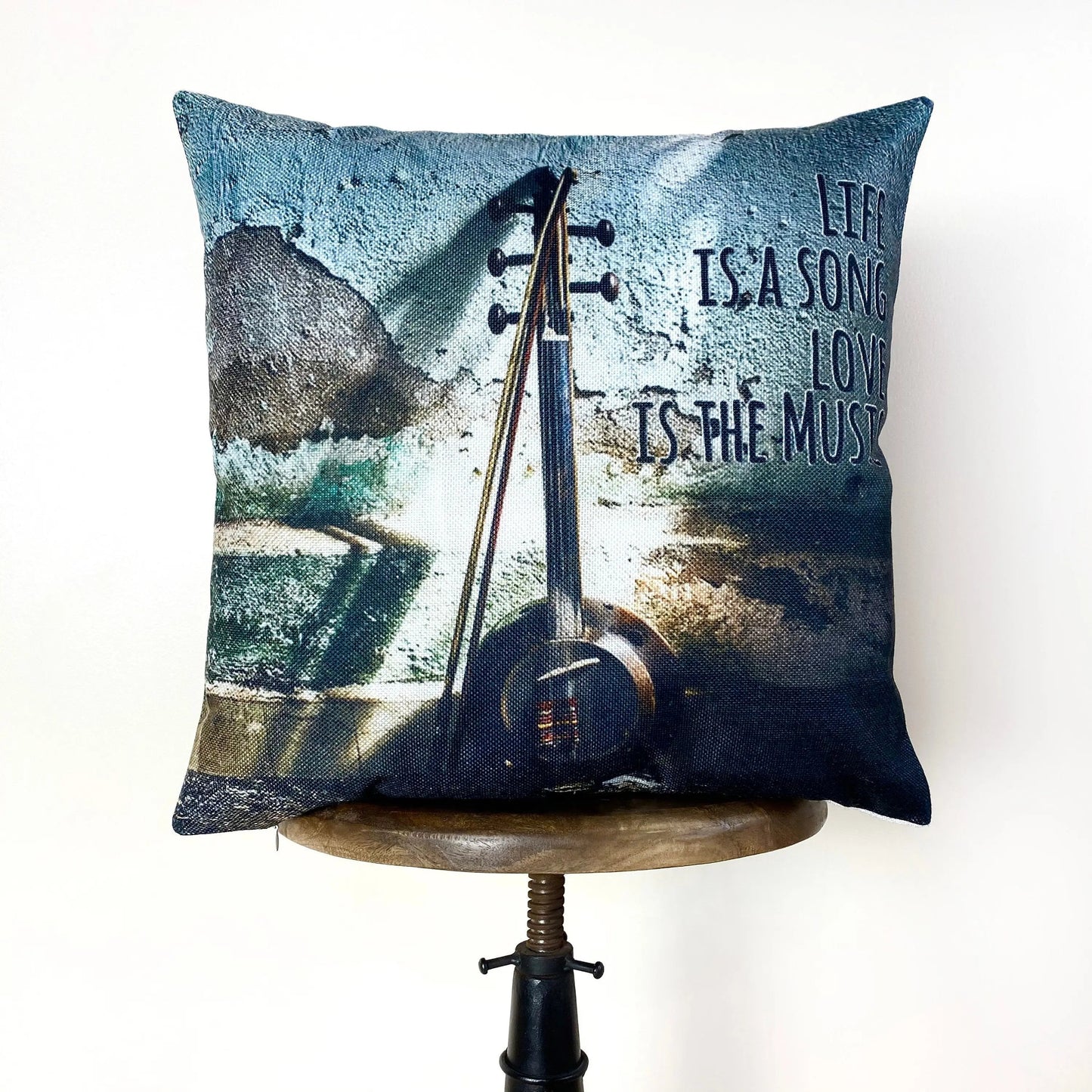 Music Lover | Life is the song love is the music | Pillow Cover | Home Decor | Throw Pillow | Gift | Music decor | Music Gifts by UniikPillows