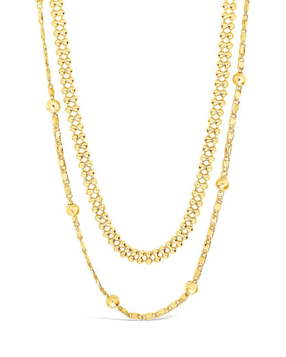 Layered Beaded Chain Necklace by Sterling Forever