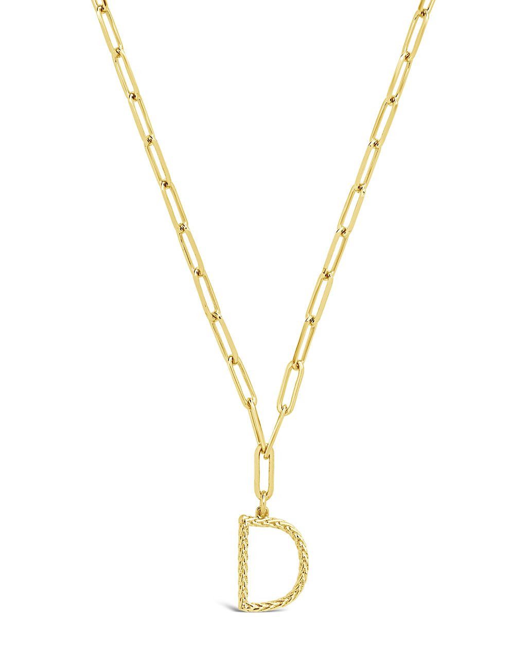 Braided Initial Pendant Necklace by Sterling Forever