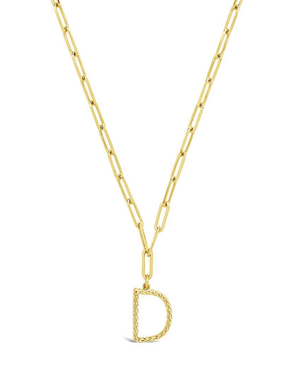 Braided Initial Pendant Necklace by Sterling Forever