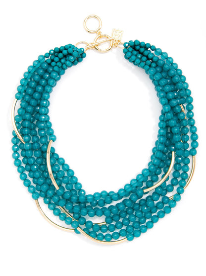Catch The Wave Beaded Necklace by ZENZII