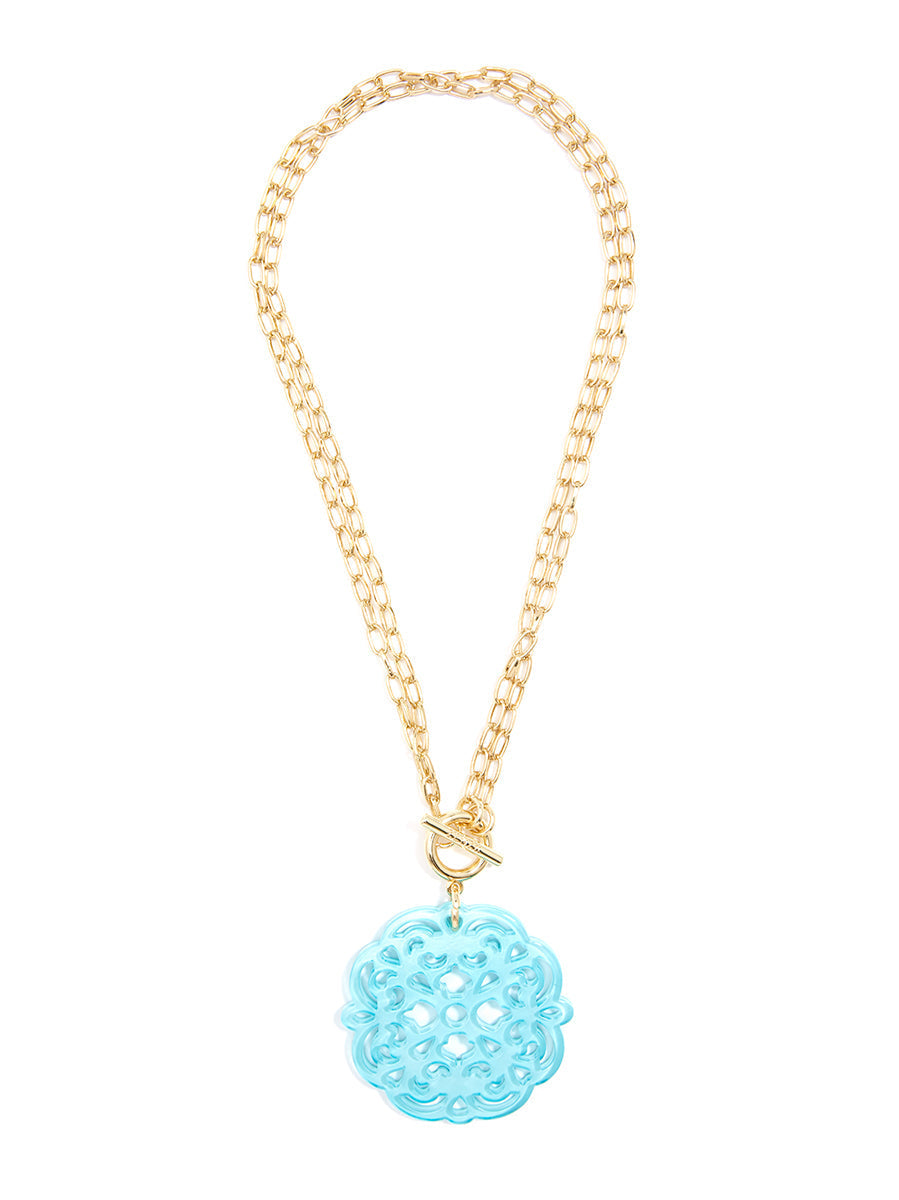 Allure Resin Pendant Necklace by ZENZII