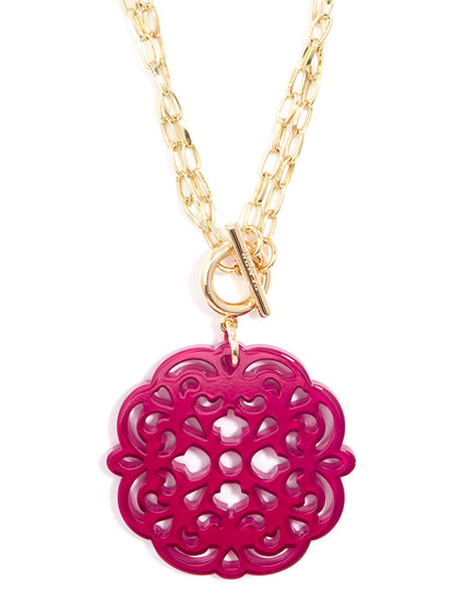 Allure Resin Pendant Necklace by ZENZII