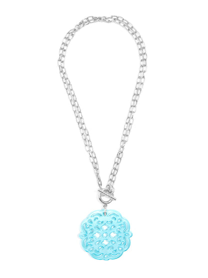 Allure Resin Pendant Necklace by ZENZII