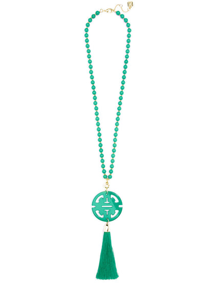 Nellie Tassel Pendant Necklace by ZENZII
