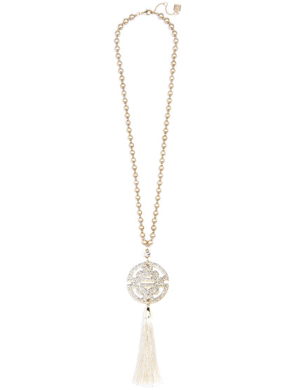 Nellie Tassel Pendant Necklace by ZENZII