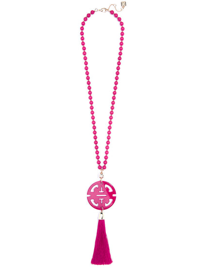 Nellie Tassel Pendant Necklace by ZENZII