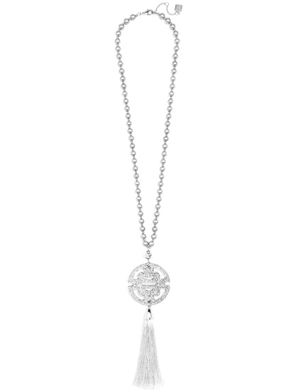 Nellie Tassel Pendant Necklace by ZENZII