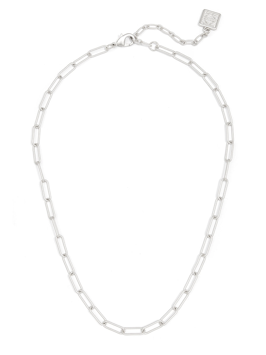 Margot Paperclip Link Long Necklace by ZENZII