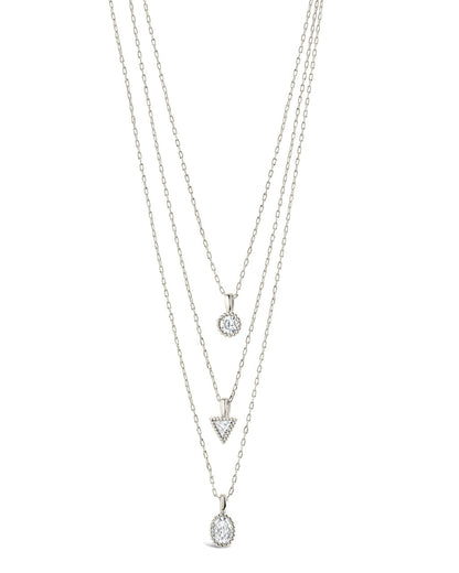 Julie CZ & Layered Chain Necklace by Sterling Forever