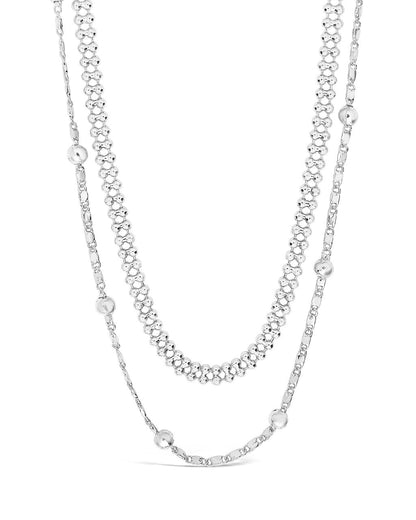 Layered Beaded Chain Necklace by Sterling Forever