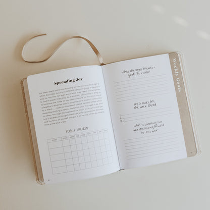Inspirational Productivity Journal: You Are Strong & Courageous by Sweet Water Decor
