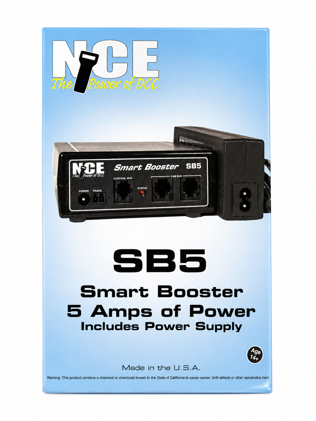 NCE-524-059 SB5 Entry Level 5 Amp DCC system with 14V power supply