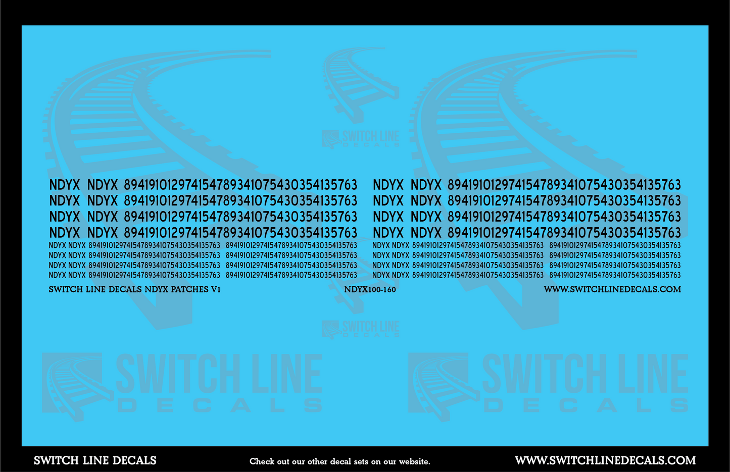 N Scale NDYX Patches V1 Decal Set