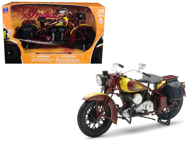 1934 Indian Sport Scout Bike 1/12 Diecast Motorcycle Model by New Ray  free shipping USA