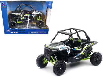 Polaris RZR XP 1000 Dune Buggy White Lightning and Bright Green 1/18 Diecast Model by New Ray  free shipping USA