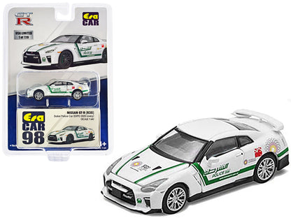 Nissan GT-R (R35) White Dubai Police "EXPO 2020" Livery Limited Edition to 720 pieces Worldwide 1/64 Diecast Model Car by Era Car  free shipping USA