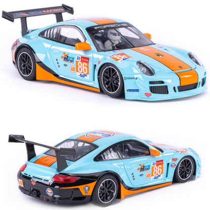 NSR Porsche 997 GT3 Gulf Le Mans 24h 2018 Anglewinder 1/32 Slot Car 0618AW