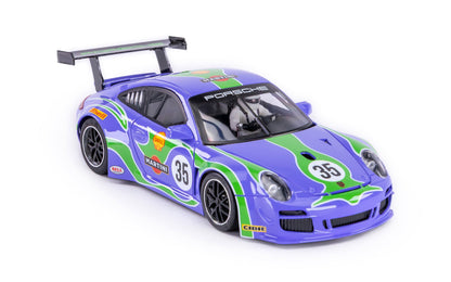 NSR Porsche 997 GT3 Purple Hippie Anglewinder 1/32 Slot Car 0636AW