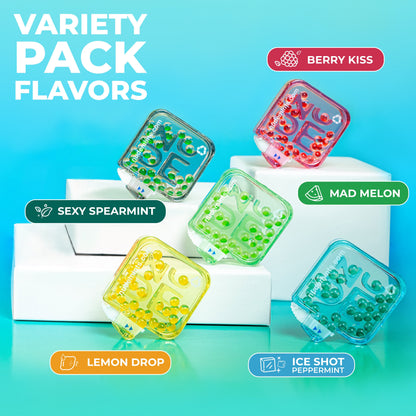 Dual Action Liquid Mint Capsules - Variety Pack (All Flavors) by NUDE MINTS