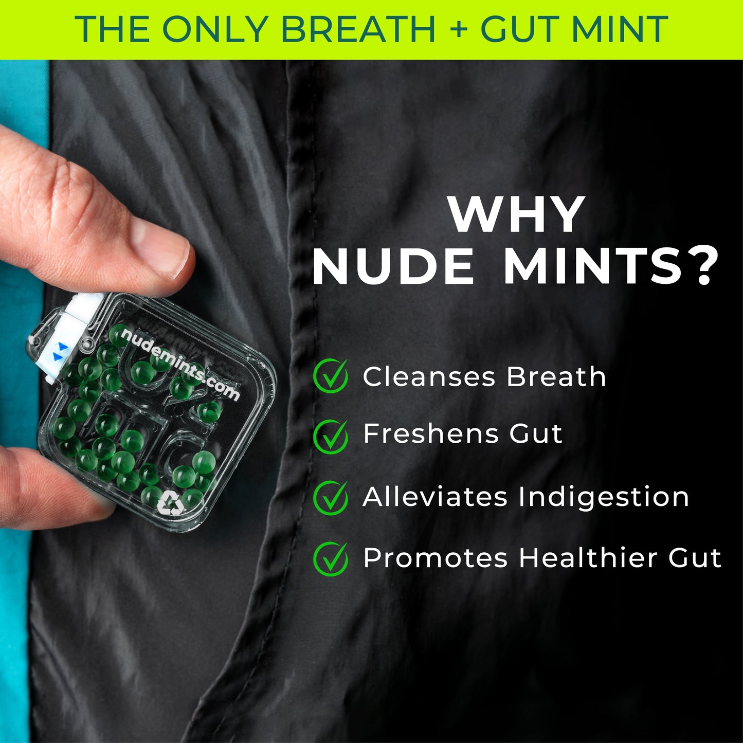Breath + Gut Mints - Lemon Drop (Lemon Flavor) by NUDE MINTS