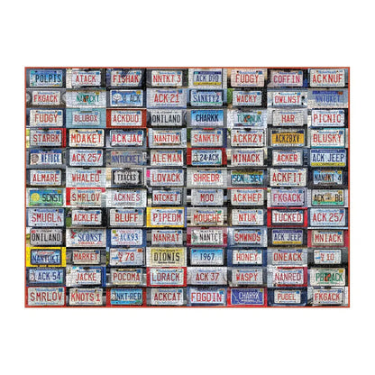 Nantucket License Plates 1000 Piece Jigsaw Puzzle Galison