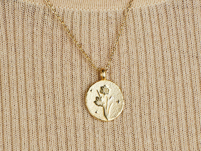 Narcissus Birth Flower Necklace - Dec by Little Sky Stone