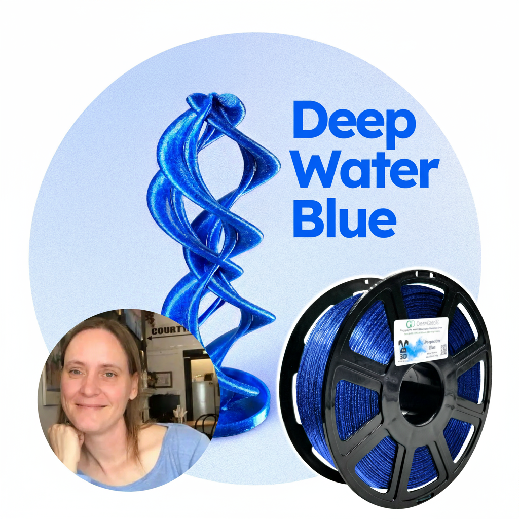 Deepwater Blue by 3DPrint Bunny: Recycled PET-G with ✨️SPARKLES✨️