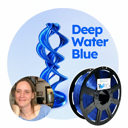 Deepwater Blue by 3DPrint Bunny: Recycled PET-G with ✨️SPARKLES✨️