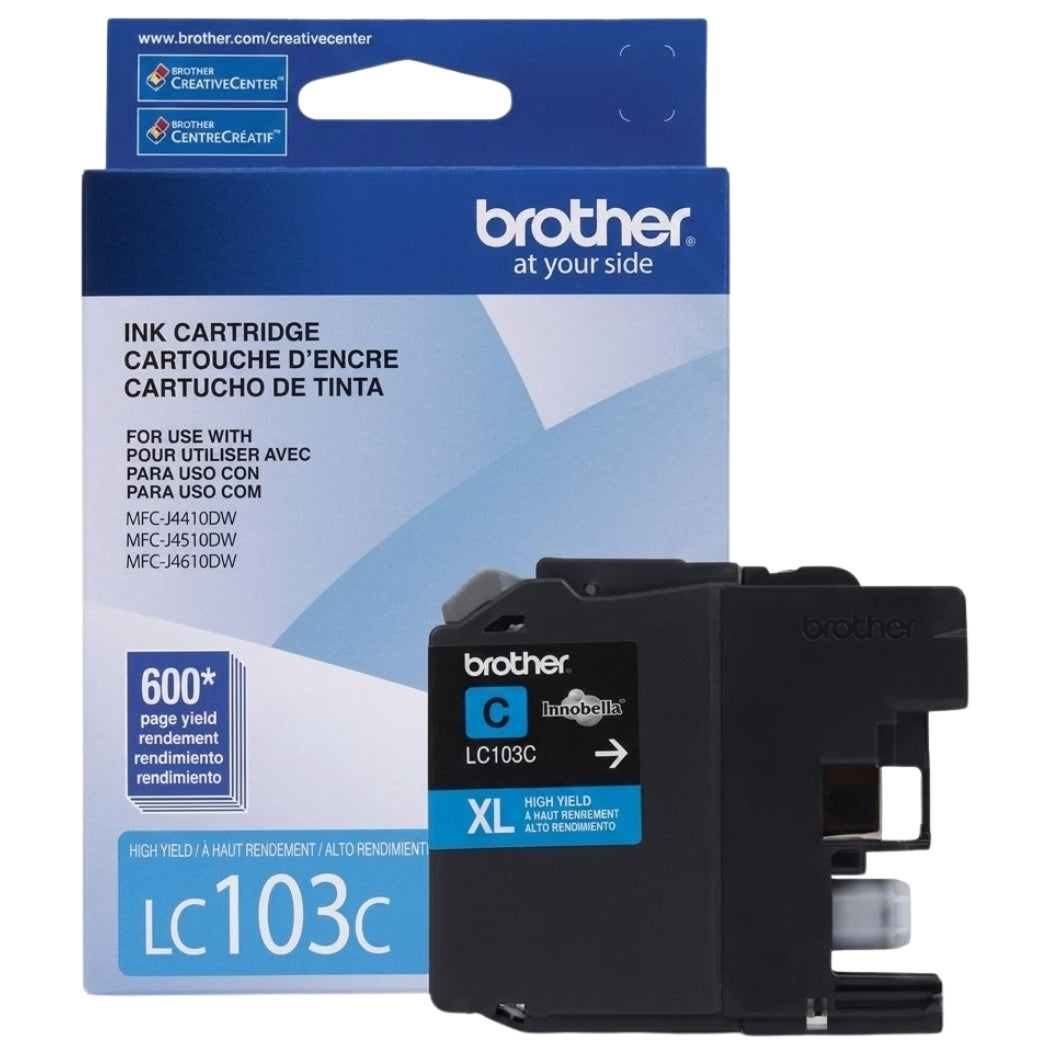 New, Pre-Owned - Brother LC103XL Cyan Ink Cartridge
