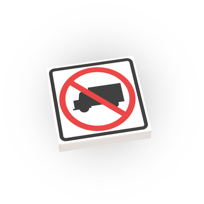 No Deliveries Sign - Custom Printed 2x2 Tile - Made Using LEGO® Parts